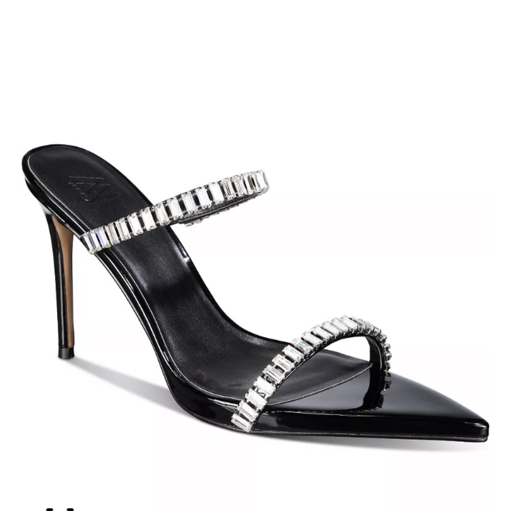 AAJ By Aminah Women's Laila Rhinestone Slip-On Heels